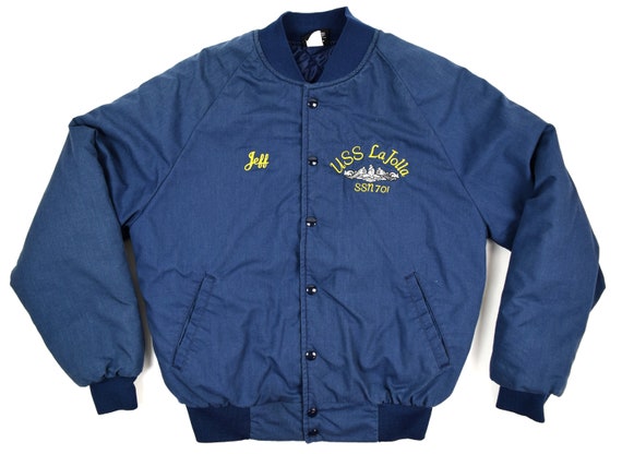 Vintage 80's USN Navy Bomber Jacket - image 1