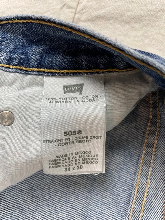 Vintage 90's Levis 505 Jeans - 34 x 30 - image 9