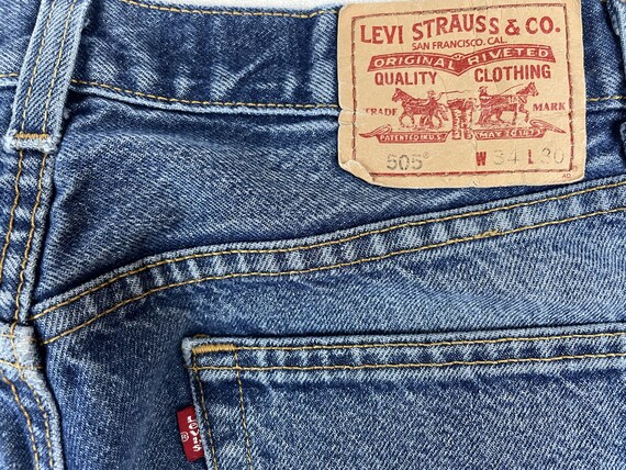 Vintage 90's Levis 505 Jeans - 34 x 30 - image 6