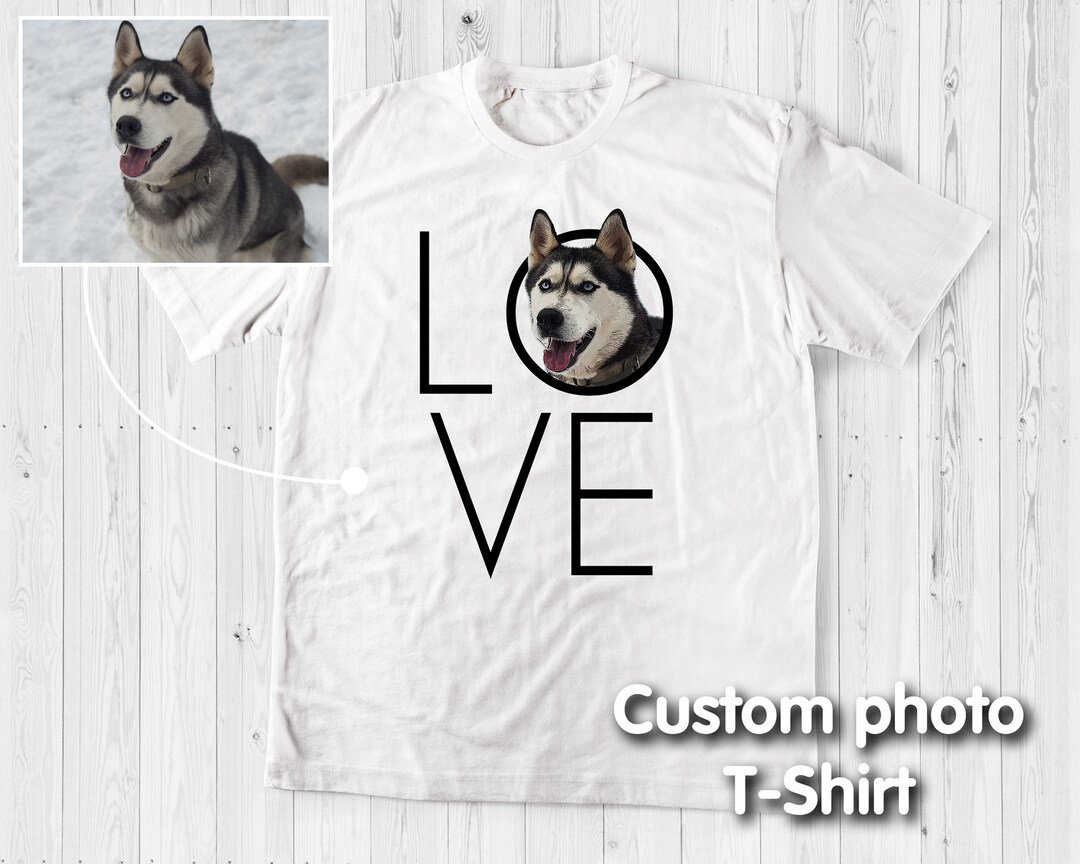 Custom Dog Tshirt Love Dog Tshirt 3D Tshirt Pet Photo Etsy UK