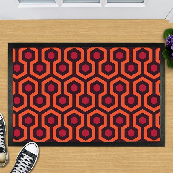 Retro Doormat, Overlook Hotel Carpet Pattern, Shining Pattern Mat, Funny Doormat