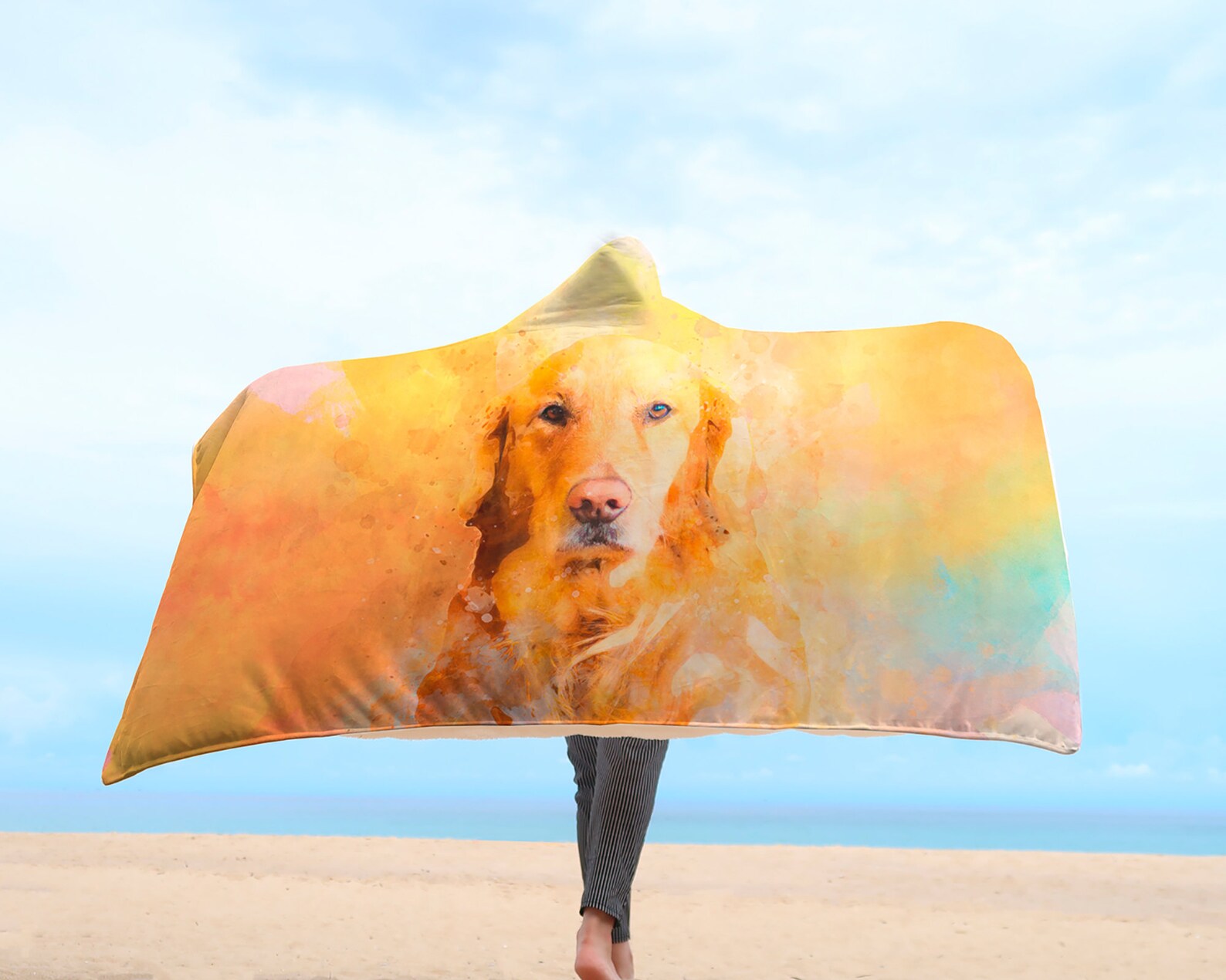 Custom Blanket With Picture Hooded Blanket Custom Dog Etsy