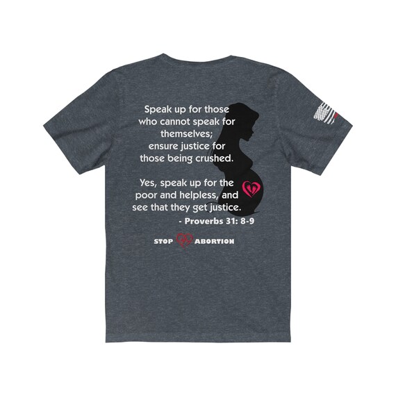 Prolife Shirt Anti Abortion Shirt Speak Up Etsy