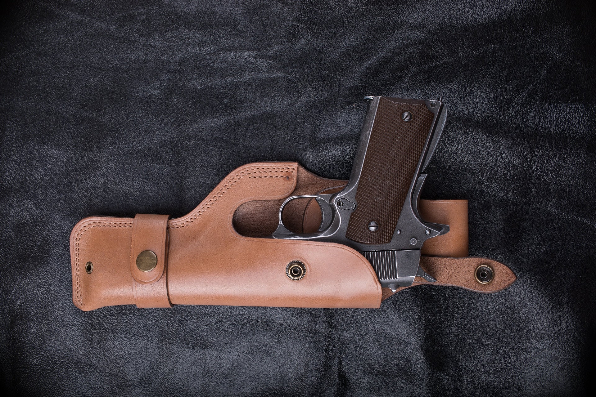 Colt 1911 Leather Holster Unique Design Retro Style Etsy