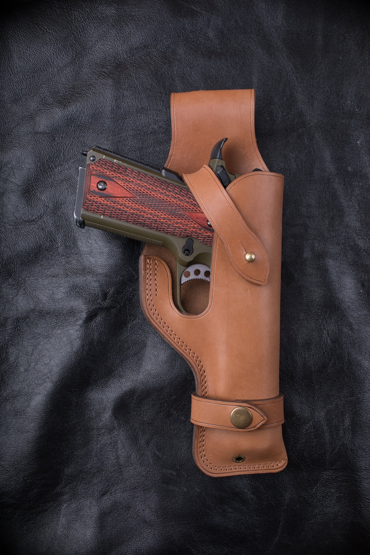 Colt 1911 leather holster handmade classic open style Etsy