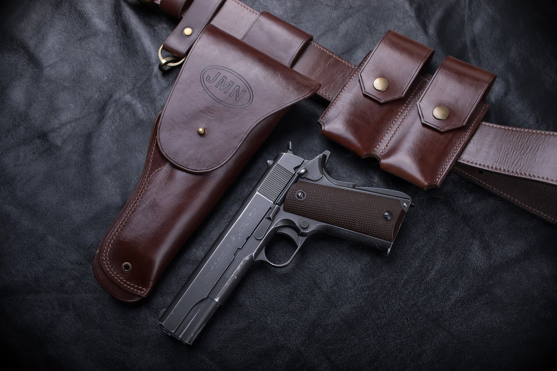 Colt 1911 Leather Holster SET Unique Design Retro Style Etsy
