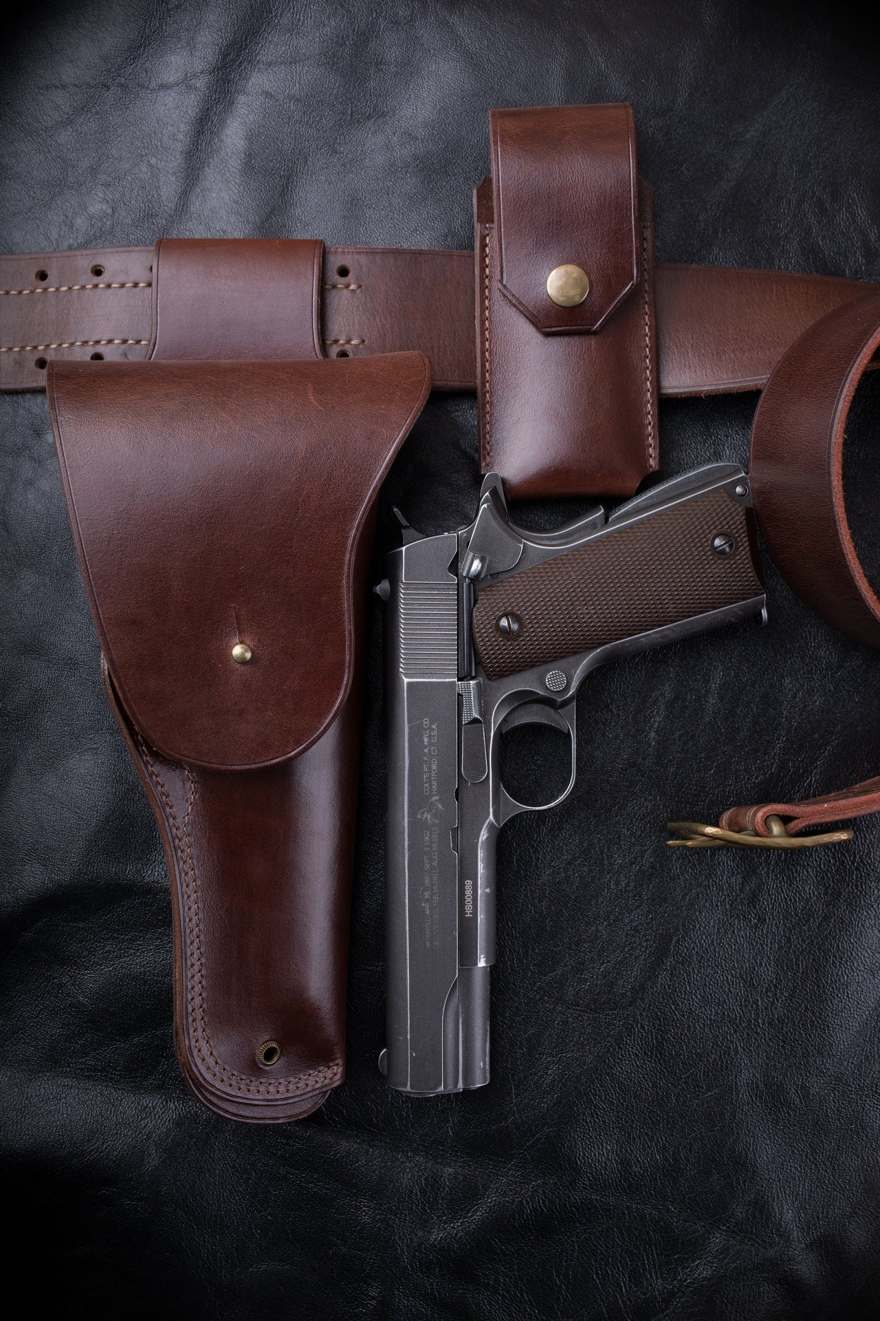 Colt 1911 Leather Holster Unique Design Retro Style Etsy