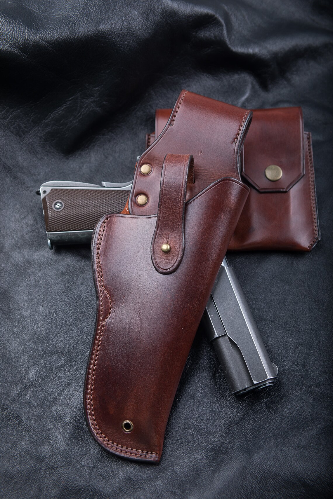 Colt 1911 Leather Holster Unique Design Retro Style Etsy