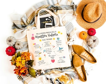 Nella borsa magica della maestra. Shopper in cotone
