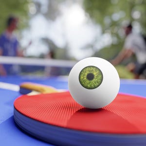Pelotas de ping pong con diseño de ojos (6 unidades): ideales para torneos, fiestas, regalos, coleccionables y decoración de Halloween.