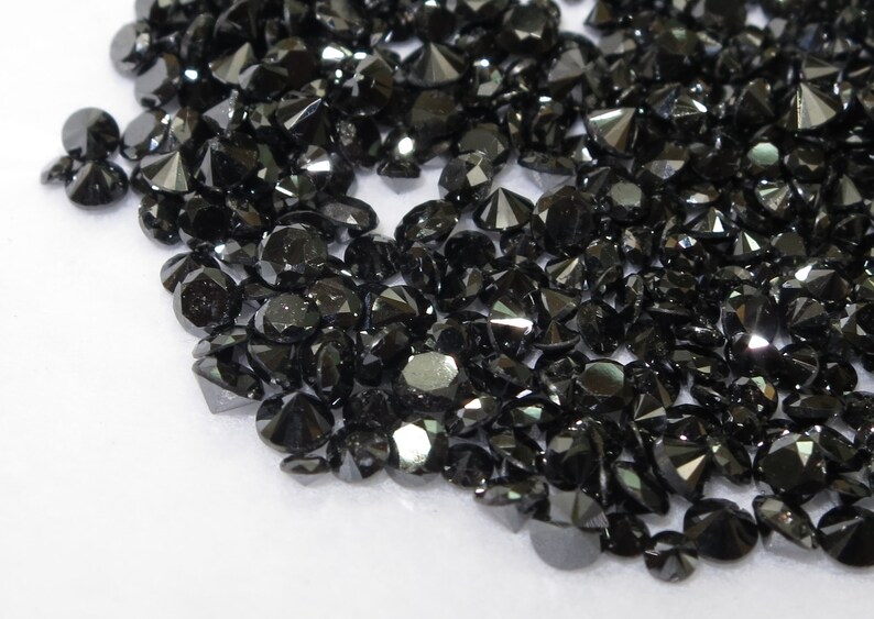 0.81mm Natural Loose Black Diamond Lot Round 20pc for Setting Etsy