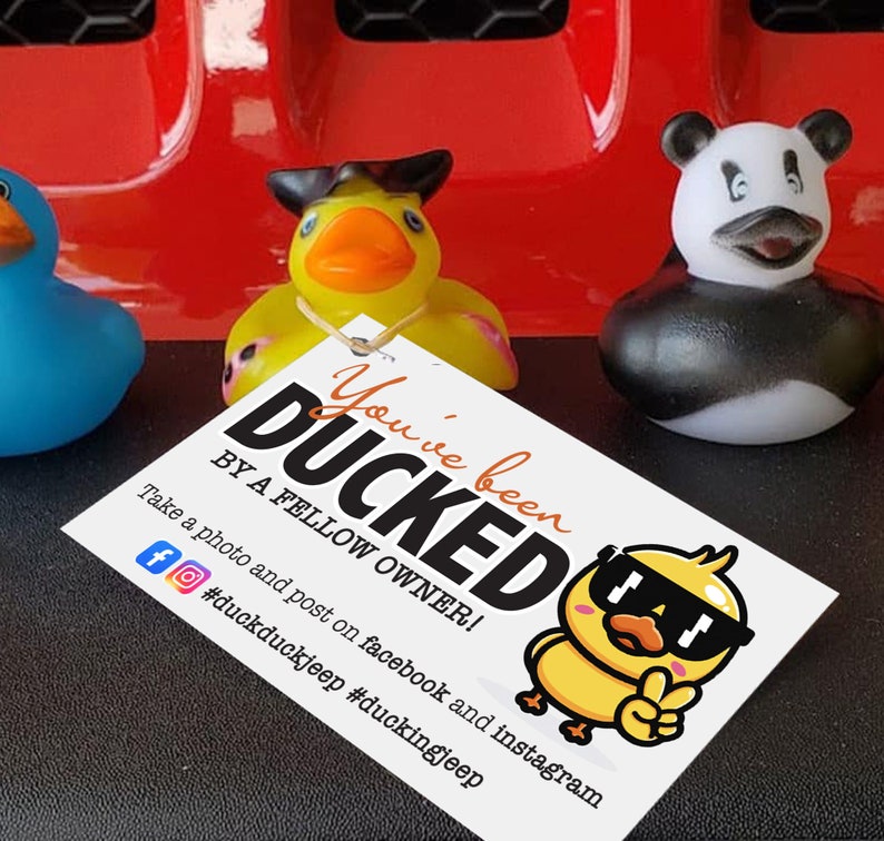 Youve Been Ducked Tags Printable PDF Download Duck Duck Tags 4x4