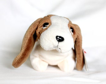 Mütze Babies Hund Tracker. Vintage Kuscheltier Stofftier. Basset Hound Hund Hund 1990er Jahre Nostalgie. Sammler Spielzeug Erinnerungsstücke Stocking Stuffer