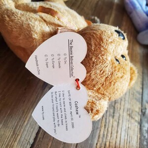 Vintage Teddy Bär Sammlerstück Mütze Cashew Bär Nostalgische Spielzeug Bär Mütze Babys 90er Jahre Pop Kultur Weihnachtsstrumpf Stuffer Bild 3