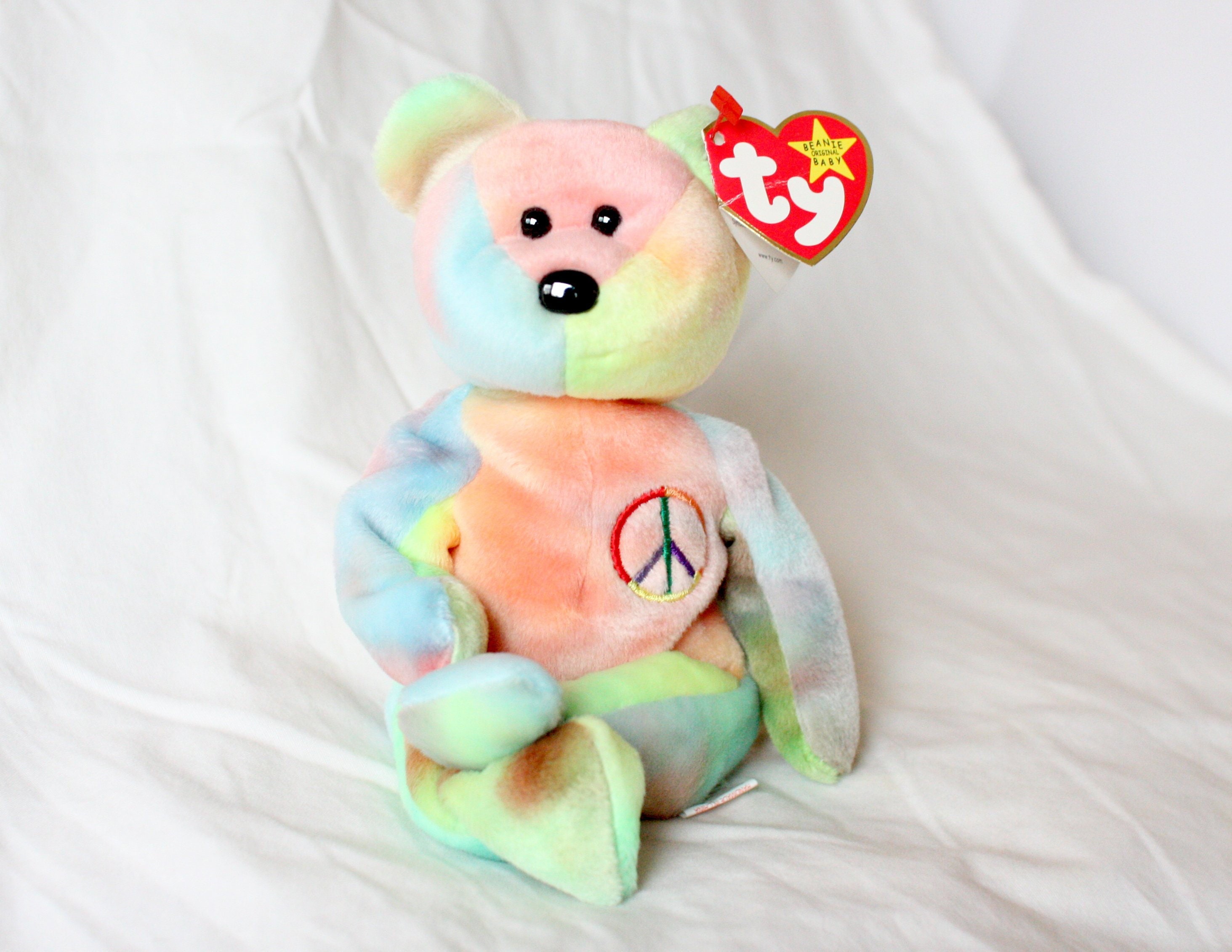 Peace Beanie Baby Tag Errors Peace Beanie Baby Bear Rare Ty | Etsy