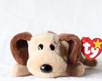 Bones Beanie Baby Dog Ty Beanie Babies Dog Beanie Babies Mint Ty Beanie Baby Collector Gift Vintage Plush Toy Stuffed Animal Vintage Plush