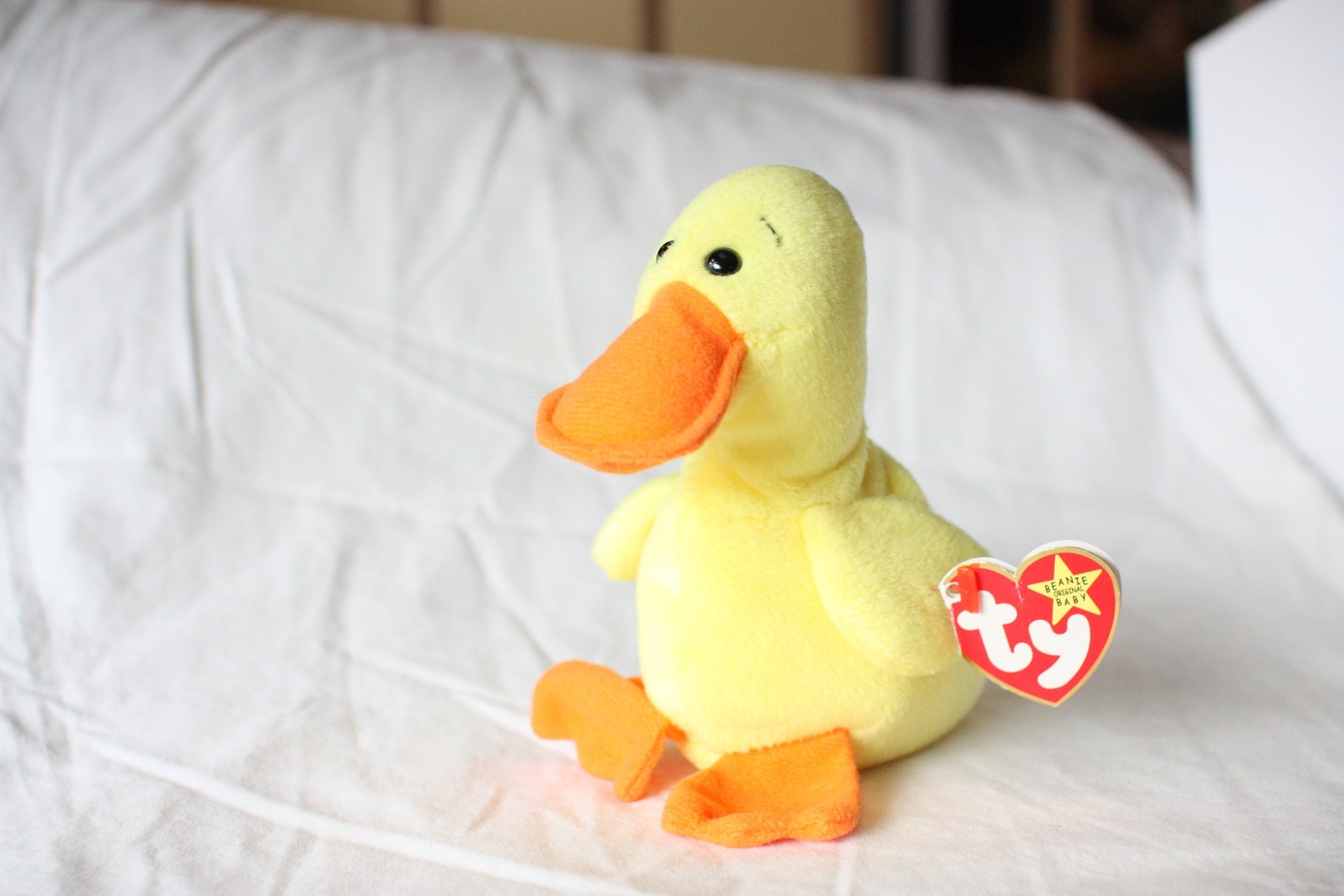 Quackers Beanie Baby Duck Yellow Duck Plush Vintage Plush Stuffed