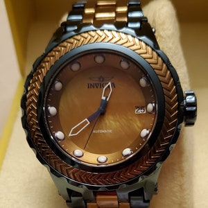 Invicta Specialty Boy 34857 Men&#39;s 44mm Automatic Stainless Steel Dark Blue and Khaki Watch