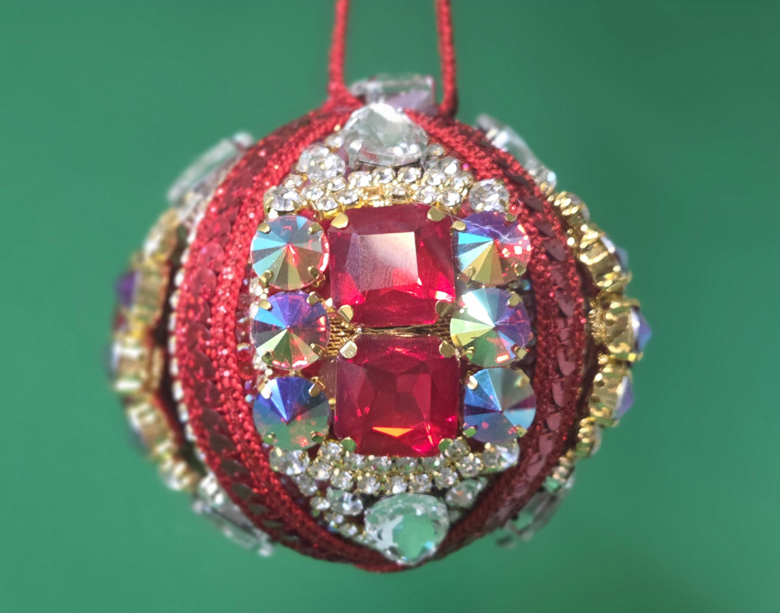 Huge Red Jewels, AB Red, and Clear Rhinestones Ensure This Ornament is ...