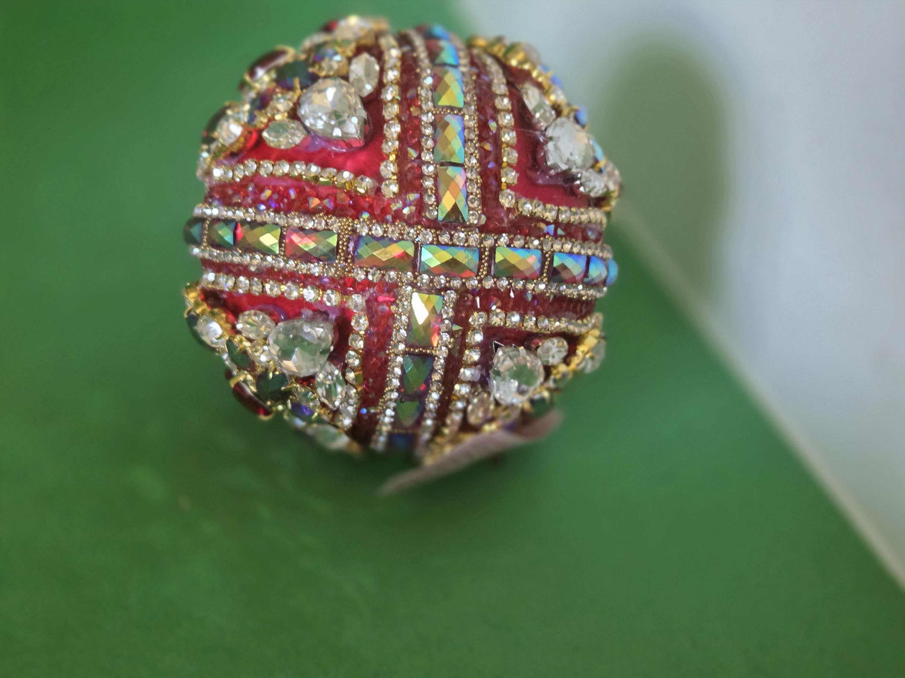 Large Red, AB Red, and Clear Rhinestones Ensure This Ornament is a ...