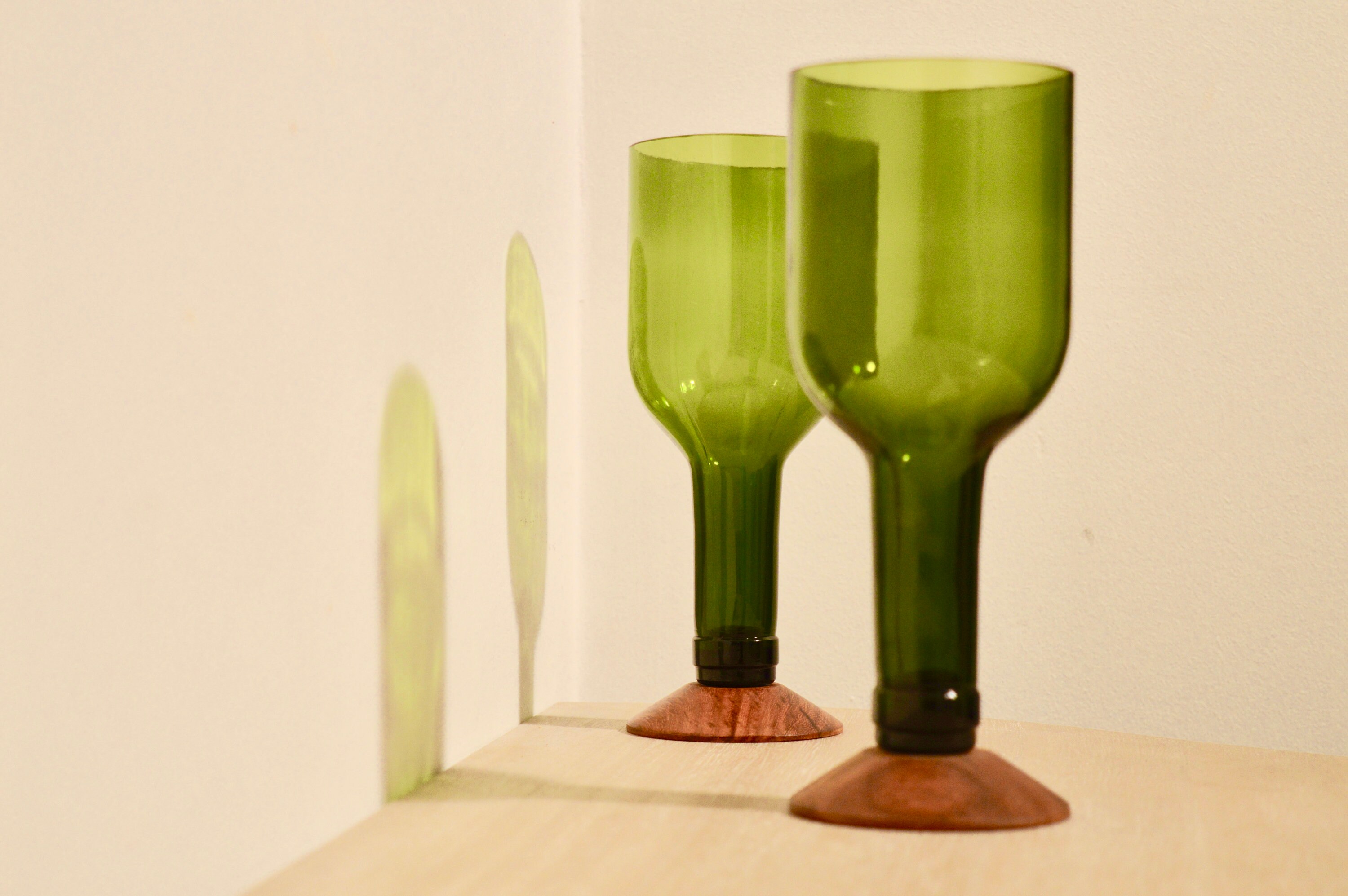 Wine Glass Made From Recycled Wine Bottle Set of 2 250ml Etsy UK