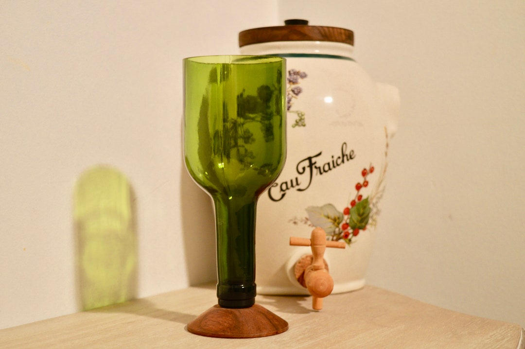 Wine Glass Made From Recycled Wine Bottle Set of 2 250ml Etsy UK