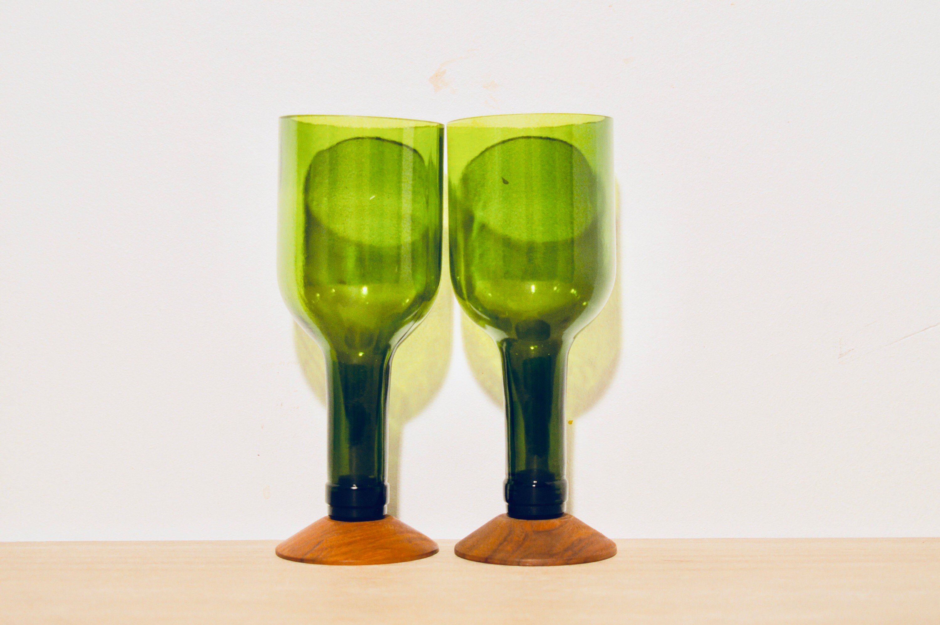 Wine Glass Made From Recycled Wine Bottle Set of 2 250ml Etsy UK