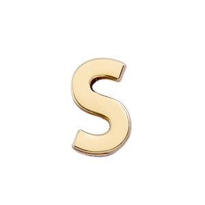 Golden Letter S Enamel Pin - Alphabet Lapel Pin - Gold Letter Pin - Initial Letter Pin - Personalized Gift - Font Pin