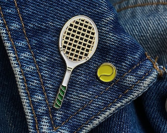 Tennis Racket Pin - Funny Enamel Pin - Sports Lover Gift - Cute Pin Badge