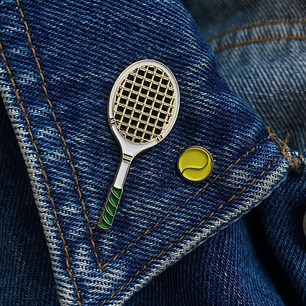 Tennis Racket Pin - Funny Enamel Pin - Sports Lover Gift - Cute Pin Badge