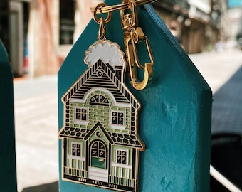 Enamel Keychain - Home Sweet Home Key Ring - Fun Keychain - Bag Charm - Designer Keychain