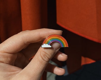 Rainbow Enamel Pin - Gay Lapel Pin - Pride Pin - Human Rights Pin - LGBTQ Pin Badge - Pride Gift - Gay Gift