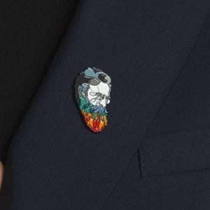 Basanavičius Enamel Pin - Lithuanian Hero Lapel Patch - Famous Face Pin Brooch - Lithuanian Gift