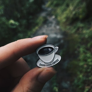 Enamel Pin Twin Peaks Pin Coffee Pin Badge Damn Good Coffee Lapel Pin Coffee Gifts image 4