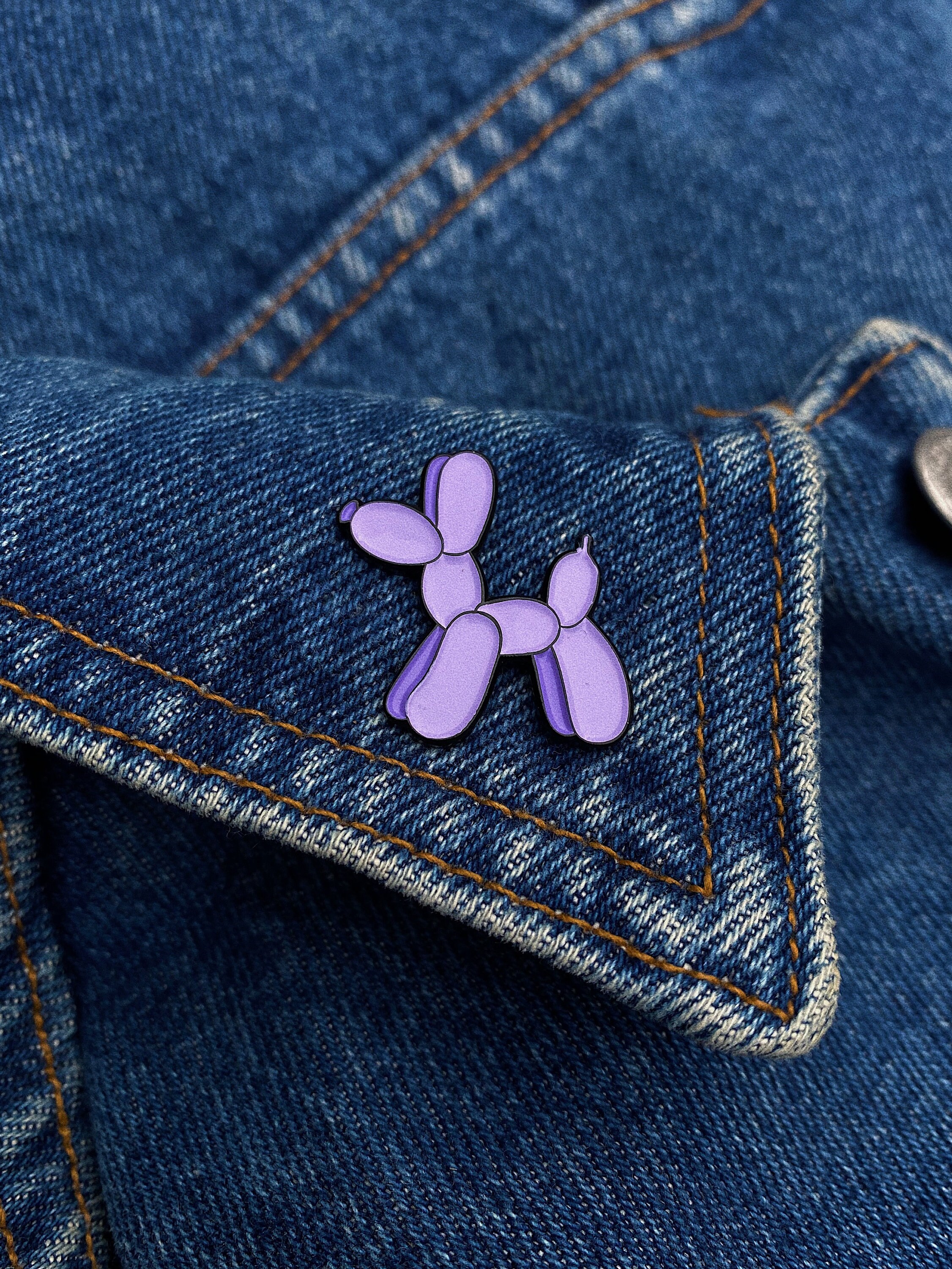Balloon Dog Enamel Pin - Balloon Dog Lapel Pin - Dog Pin Badge - Animal Pin - Pop Art Pin - Dog Gift