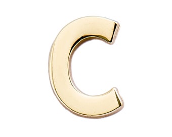 Golden Letter C Émail Pin - Alpbabet Lapel Pin - Gold Letter Pin - Initial Letter Pin - Cadeau personnalisé - Font Pin