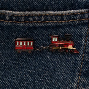 Train Journey Enamel Pin - Vintage Railway Pin Badge - Travel Adventure Lapel Pin - Cute Locomotive Accessory - Train Lover Gift