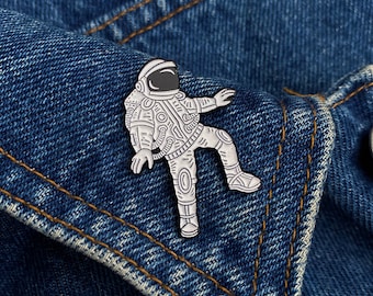 Astronaut Enamel Pin - Space Lapel Pin - Astronomy Pin - Astronaut Pin Badge - Cosmonaut Pin