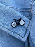 Bicycle Enamel Pin - Bike Badge - Fun Pin For Cyclists - Black Bicycle Pin - Cycling Sports Brooch product logo