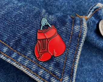 Boxing Gloves Enamel Pin - Boxing Pin - Sport Lover Badge - Cool Pin Gift