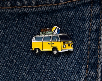 Road Trip Van Enamel Pin - Camper Van Pin Badge - Adventure Travel Lapel Pin - Van Life Accessory - Cute Wanderlust Gift