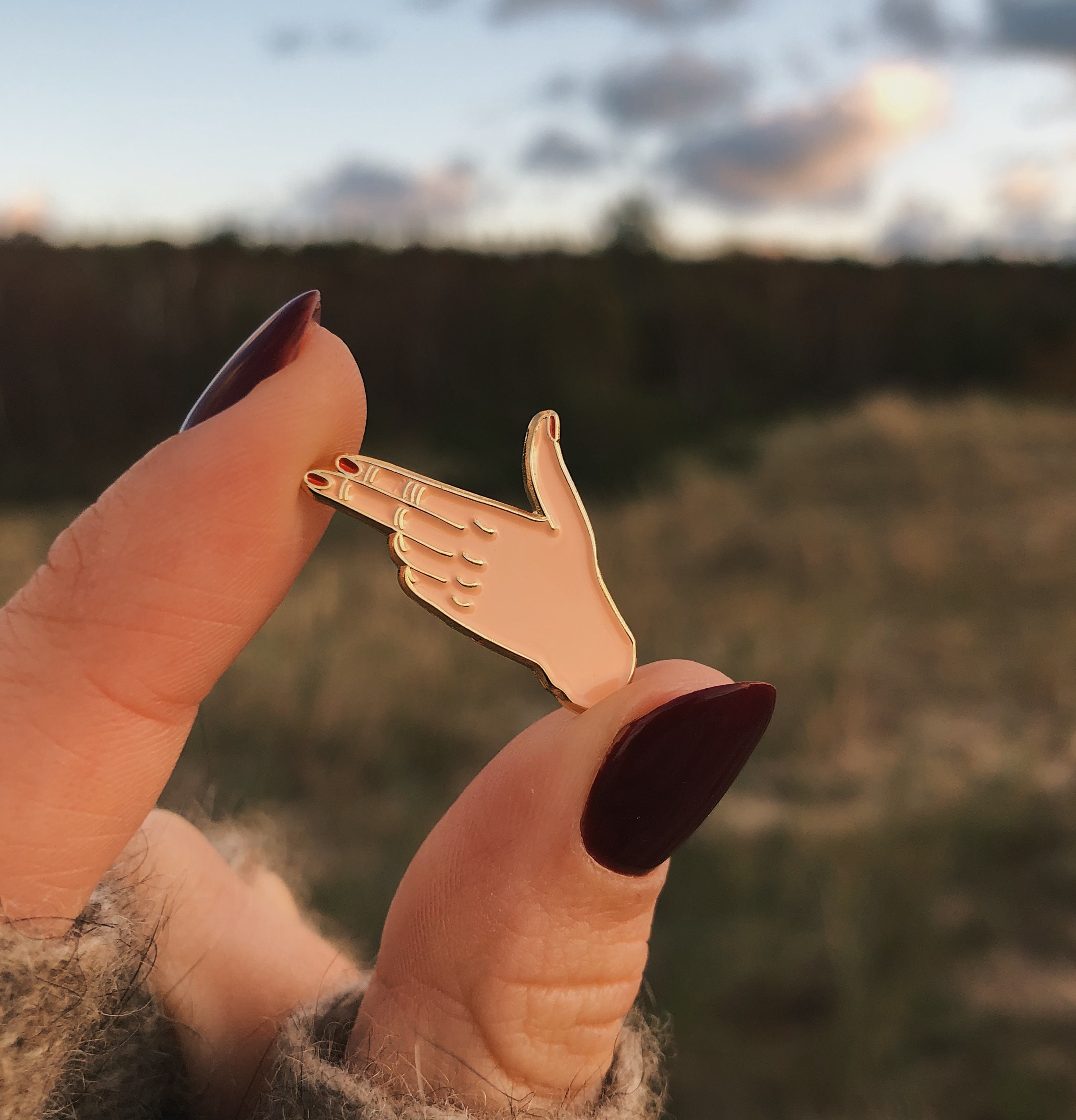 Enamel Pin Finger Gun Pin Finger Pistol Lapel Pin Finger Etsy