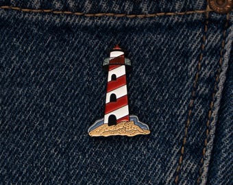 Lighthouse Enamel Pin - Coastal Nautical Pin Badge - Ocean Beacon Lapel Pin - Seaside Adventure Accessory - Maritime Lover Gift