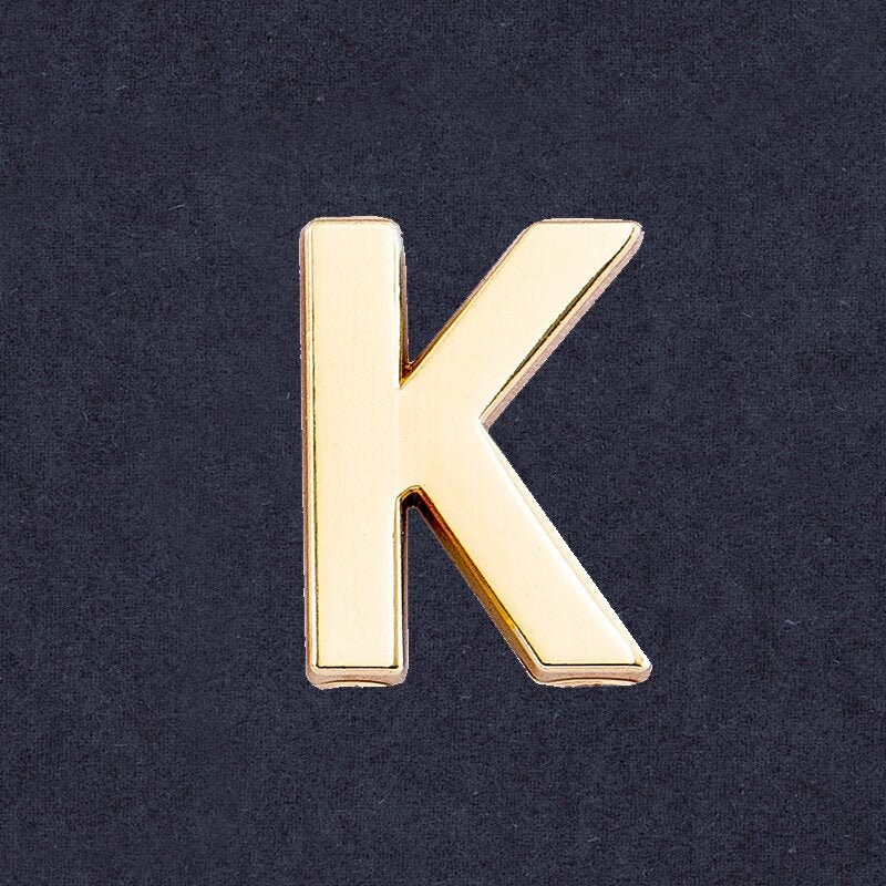 Letter K Pin Alphabet Pins Lapel Pins AZ Letter Lapel Etsy