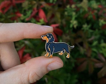 Épingle en émail teckel - épinglette chien - insigne chien - épingle pour amoureux des animaux - cadeau chien