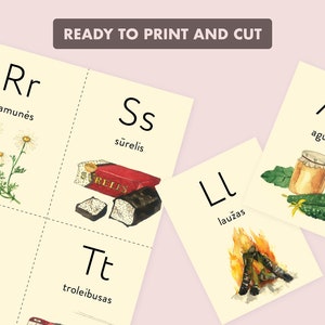 Printable Lithuanian Language Learning Cards - Digital Download ...