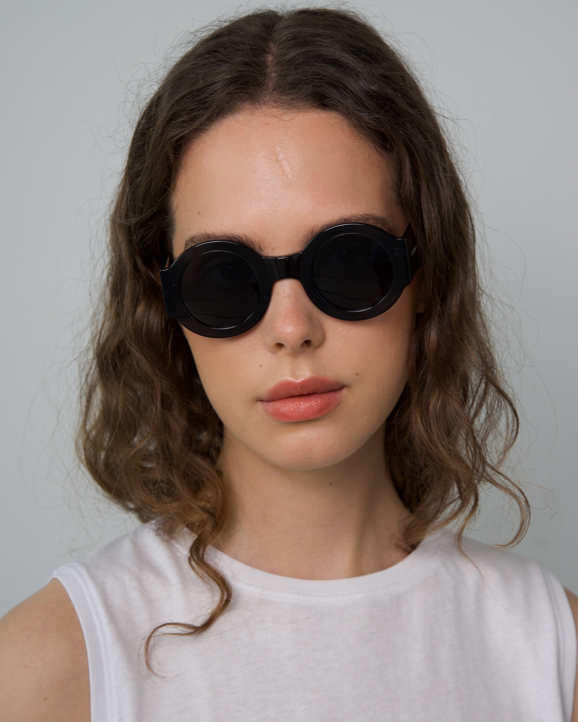Black Oval Unisex Modern Sunglasses Spontaneous Black Etsy