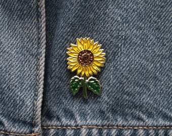 Ukrainian Sunflower Enamel Pin - Support Ukraine Lapel Badge - Ukrainian Soniashnyk Metal Pin -Slava Ukraini Pin - Stand With Ukraine *