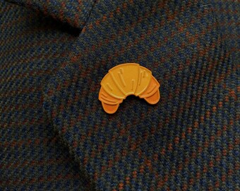 Croissant Pin - Bakery Enamel Pin - Food Pin Badge - Pastry Pin - French Culture Pin