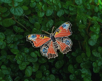 Butterfly Enamel Pin - Orange Butterfly - Bug Lapel Pin - Butterfly Gift - Nature Lover Gift